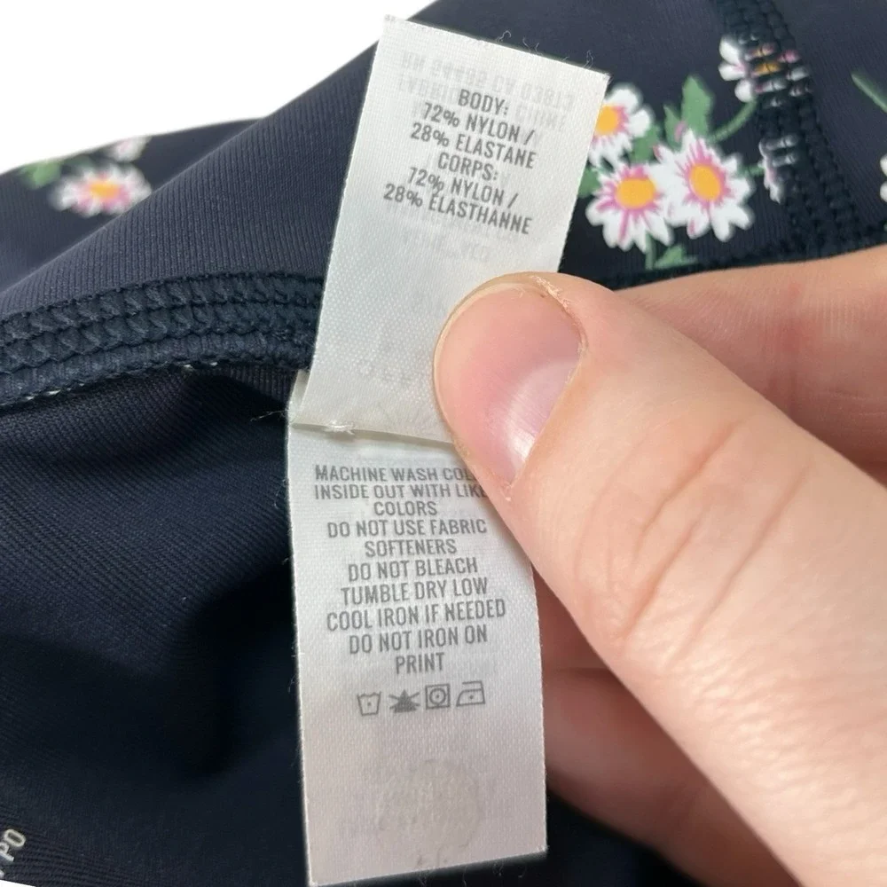 Aerie Offline Goals Bike Shorts‎ Womens Small Charcoal Grey Floral Hi-Rise 7
